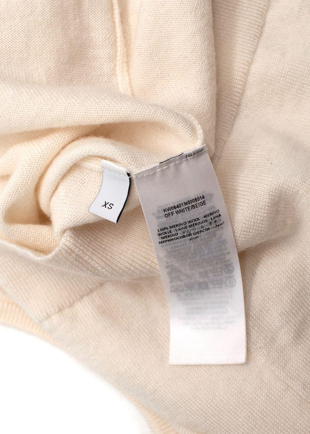 JW Anderson Off White Merino Sleeveless Knit
