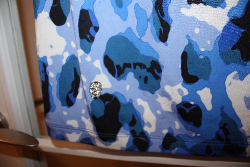 Philipp Plein Blue Animal Print Dress