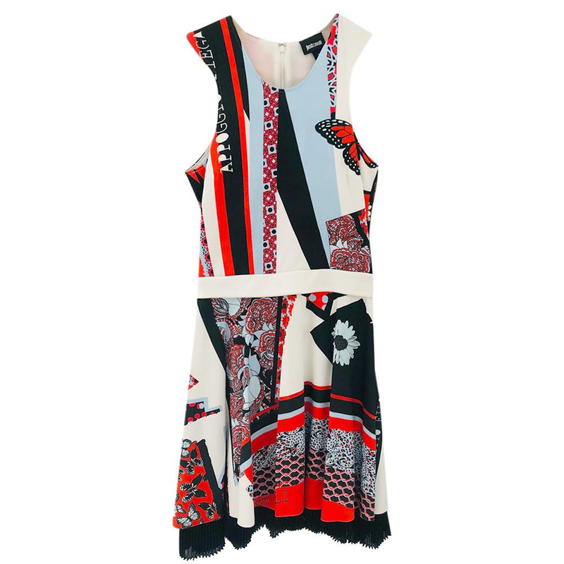 Just Cavalli Sleeveless Multi-Print Dress