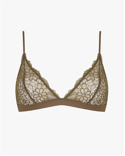 Les Girls Les Boys Khaki Daisy Lingerie Set
