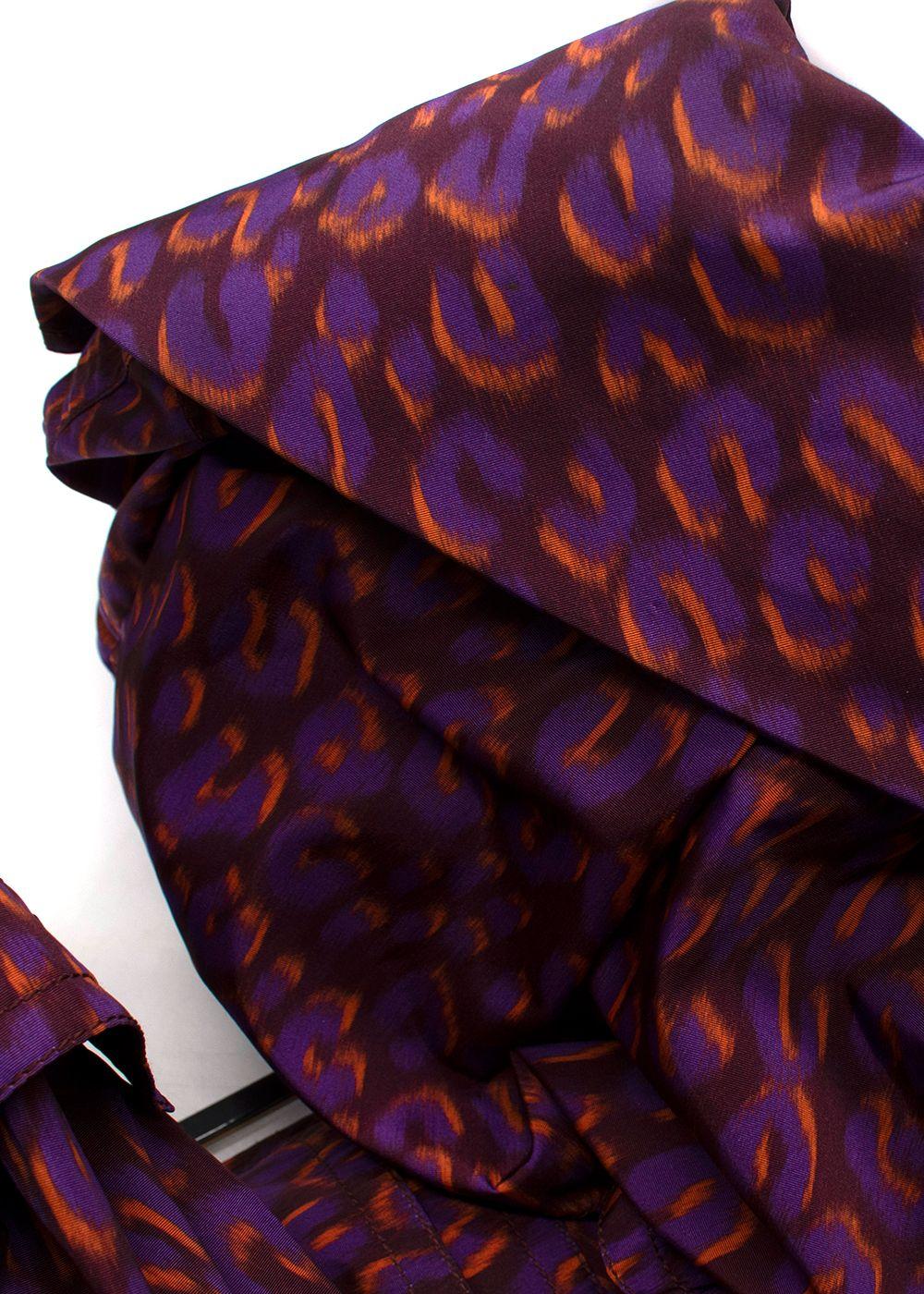 Louis Vuitton Purple Leopard Print Trench Coat