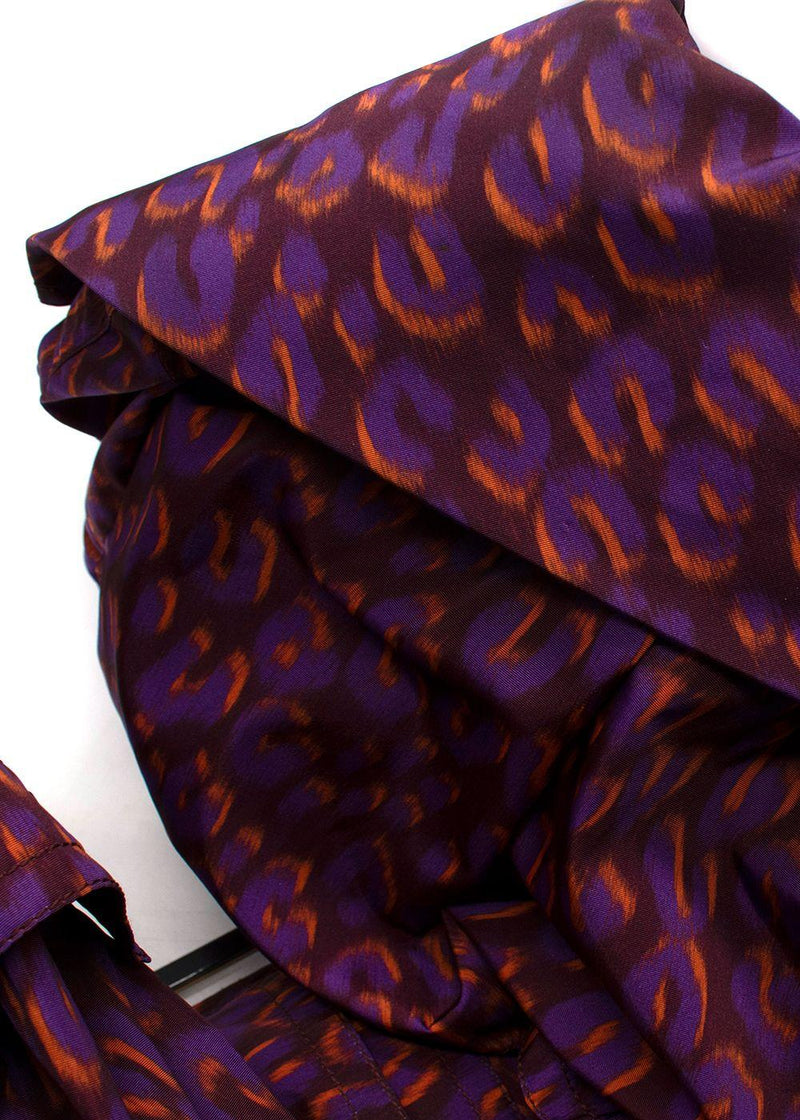 Louis Vuitton Purple Leopard Print Trench Coat
