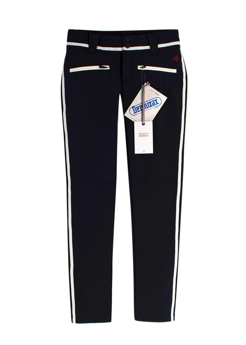 Perfect Moment Black and White Aurora Skinny Ski Pants