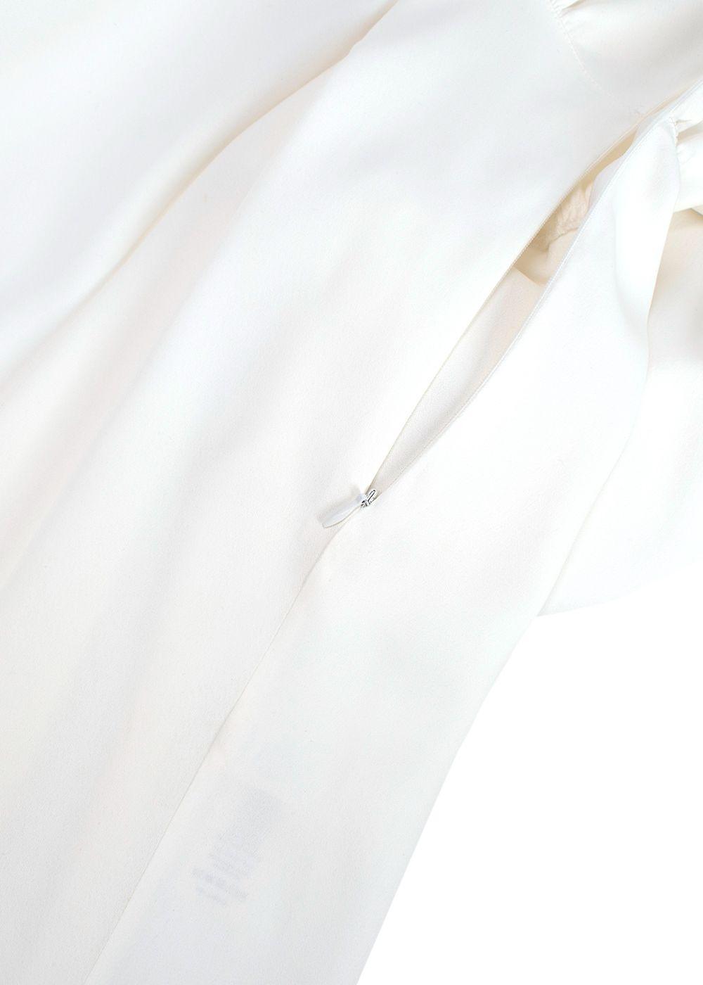 Khaite White Connie Midi Dress