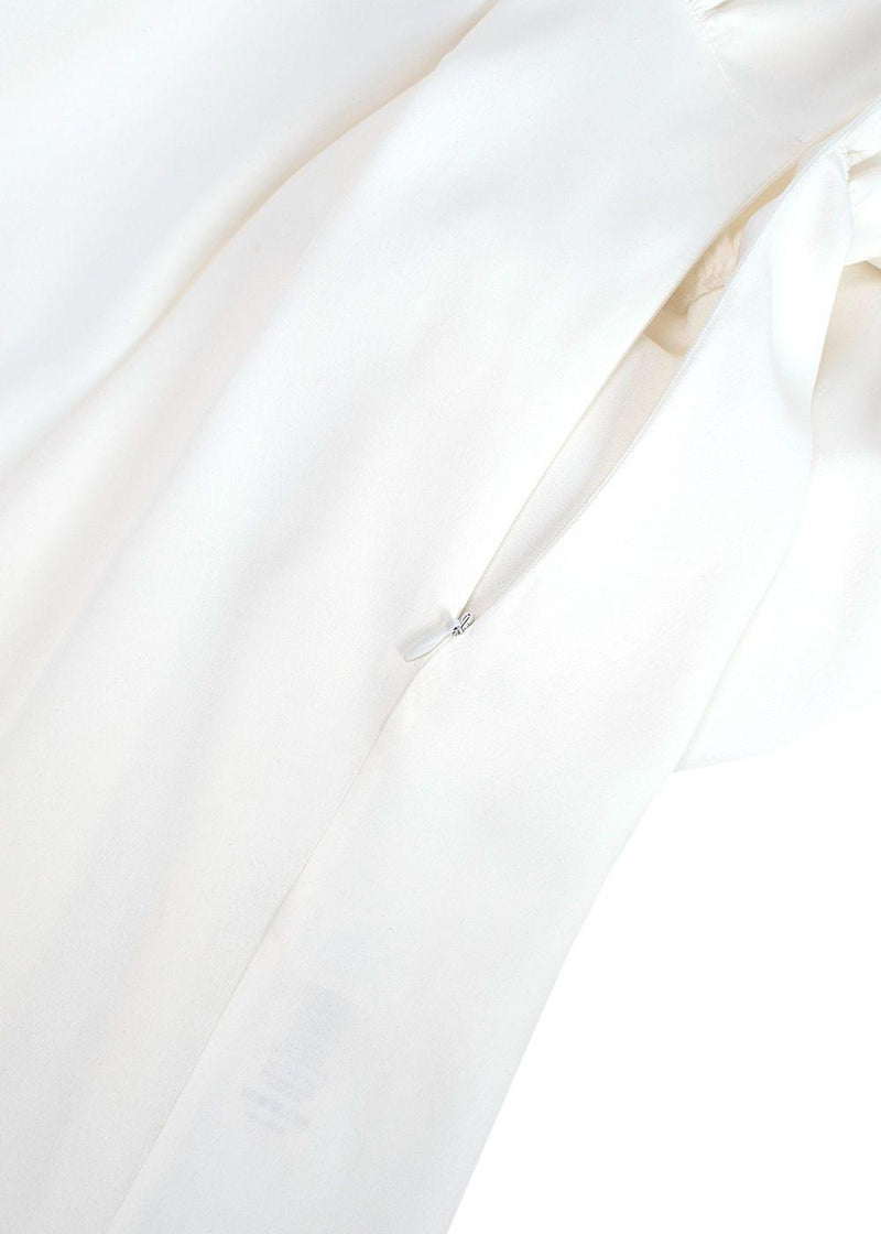 Khaite White Connie Midi Dress