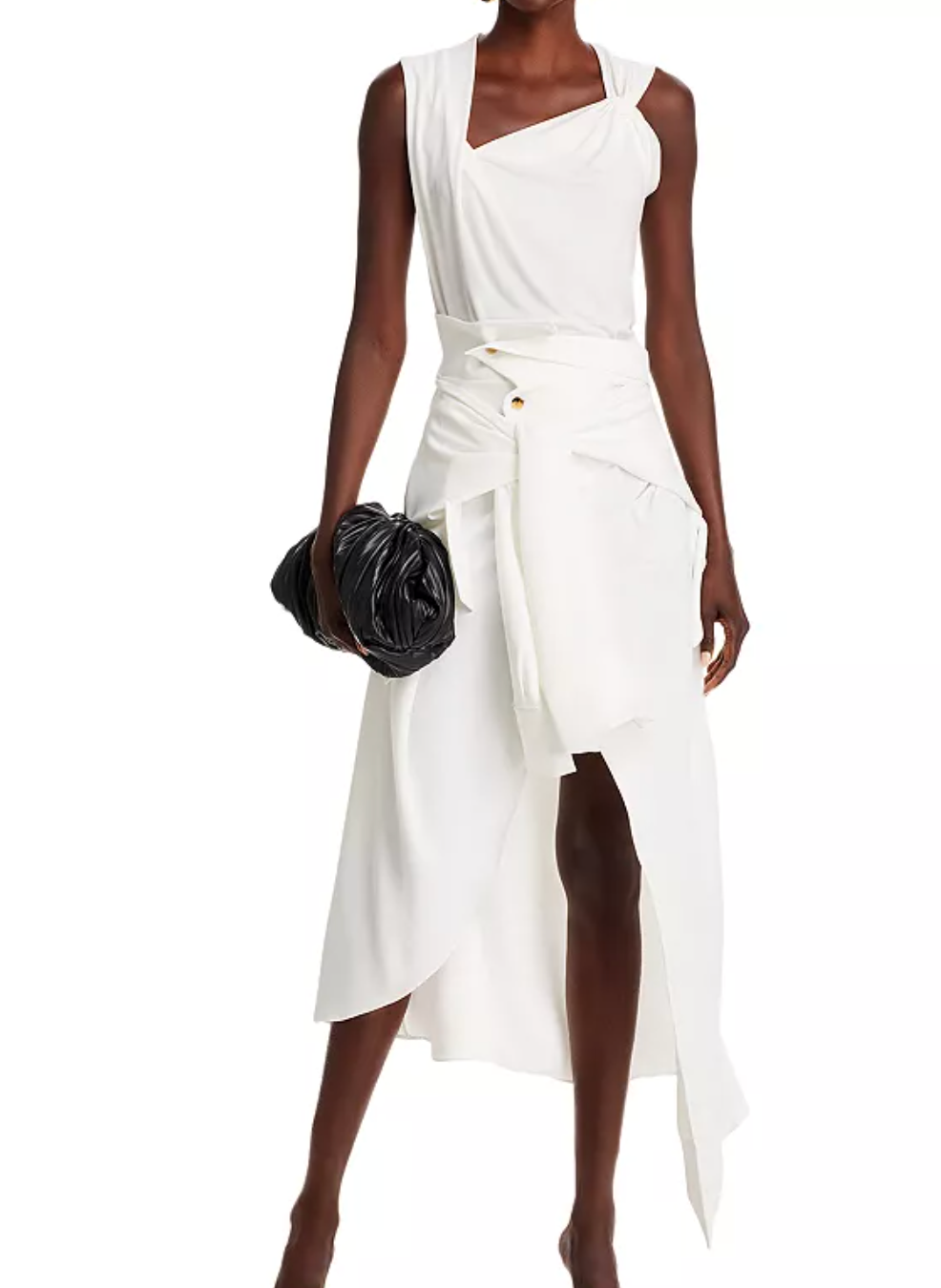 A.W.A.K.E. Mode Deconstructed Sleeve Belt Skirt