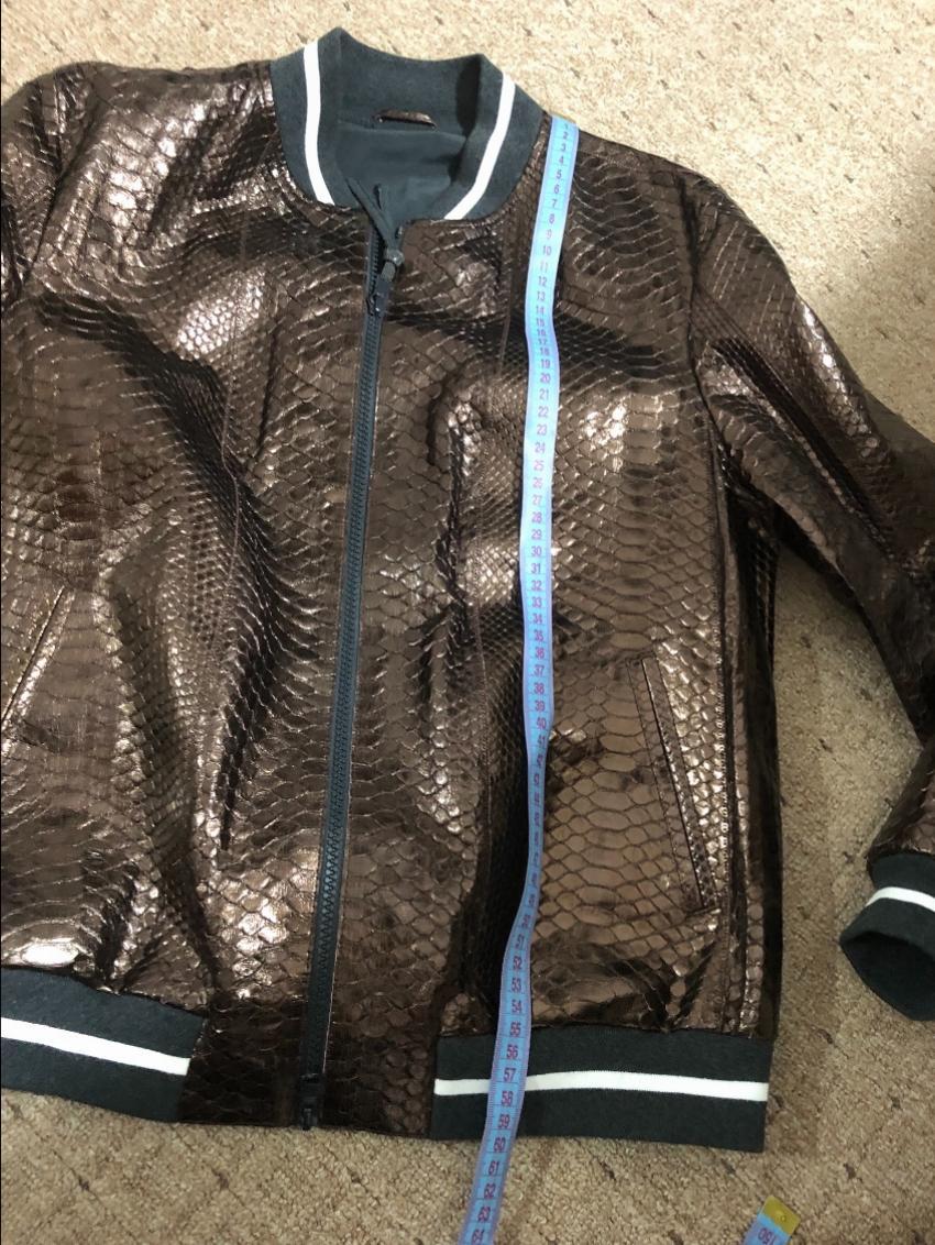 Brunello Cucinelli Metallic Python Bomber Jacket