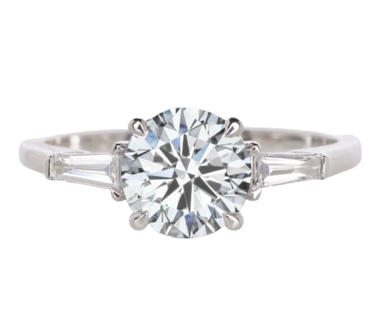 Verde 2ct IGI Lab-grown Round Cut Diamond Ring