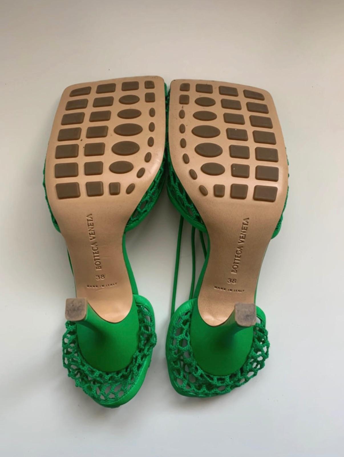 Parrot Green Mesh Sandals