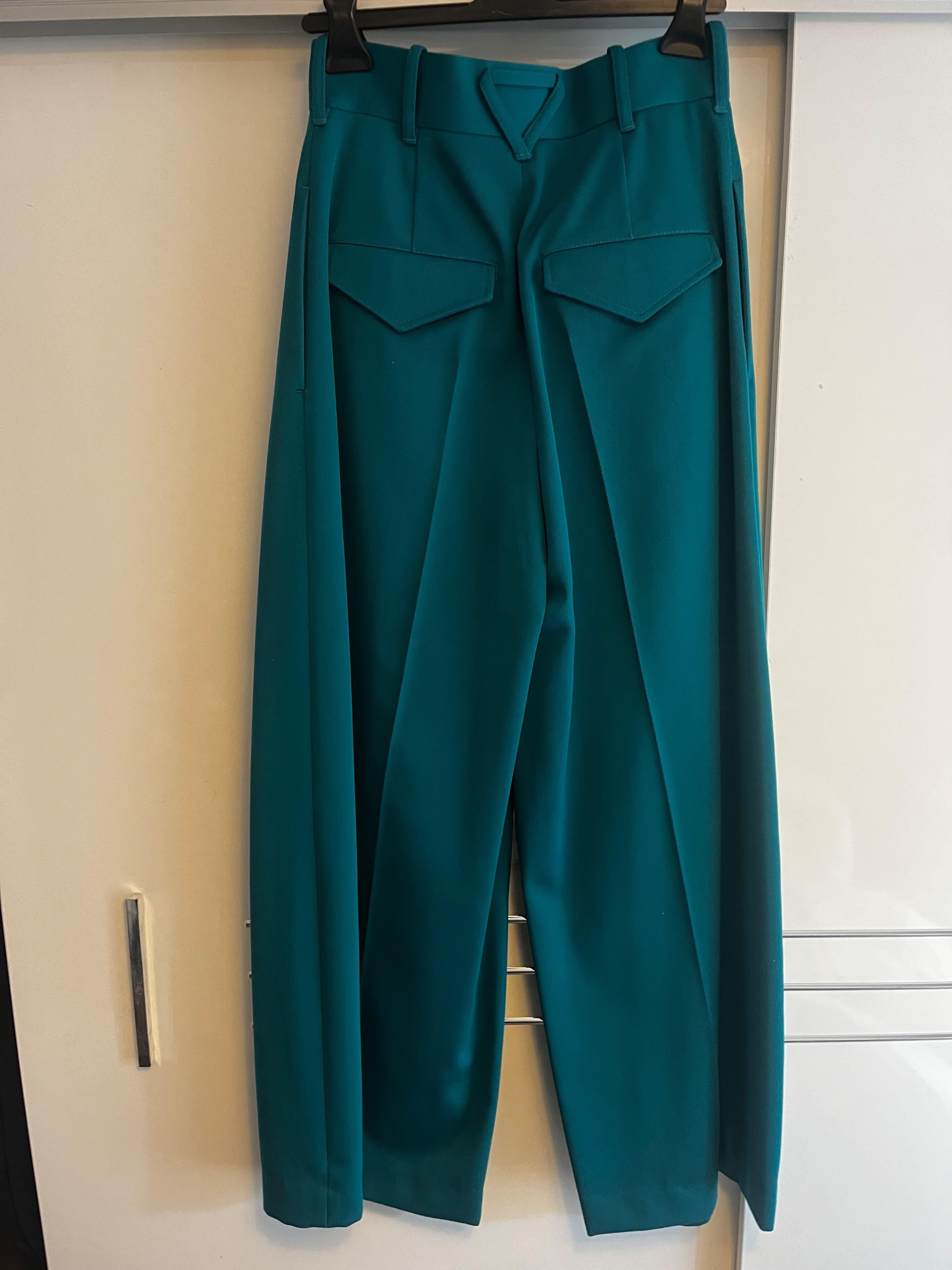 Teal Tailored Trousers