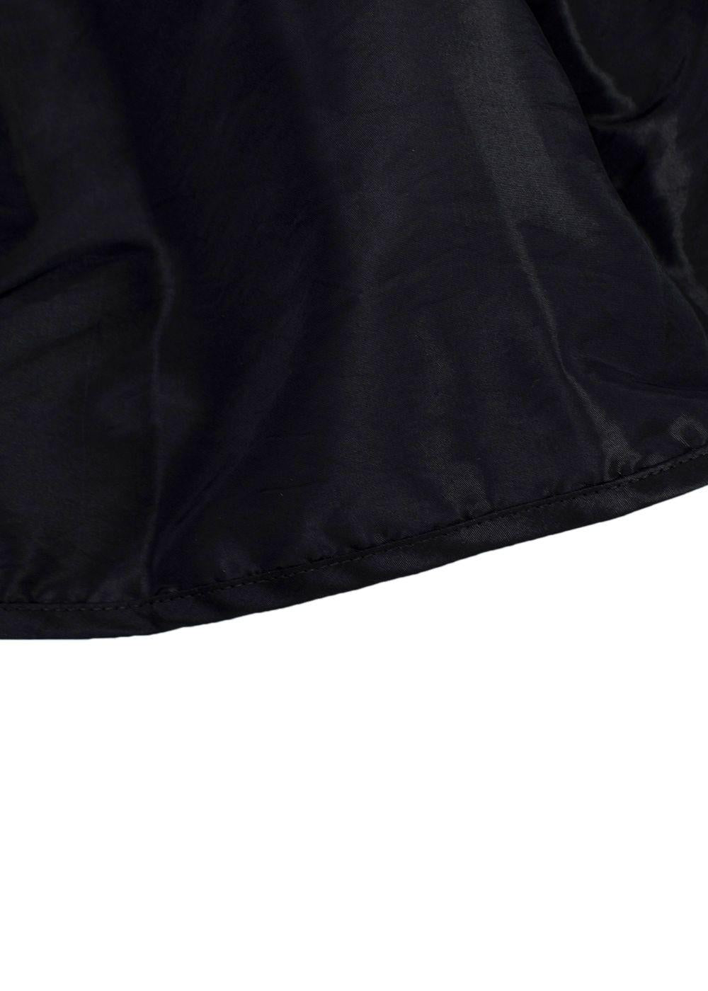 Black Puff Sleeved Tie Back Blouse