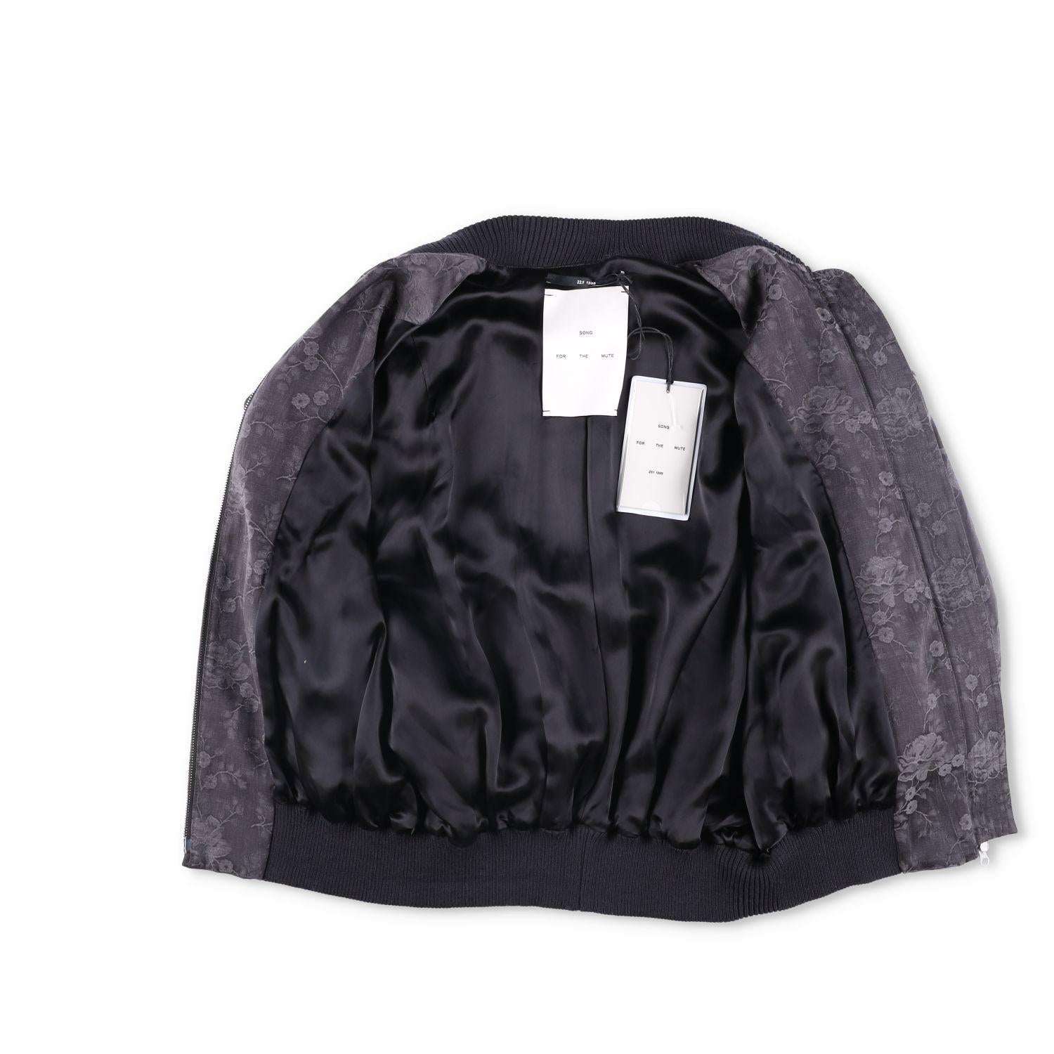 Song For The Mute Embroidered Floral Bomber Jacket