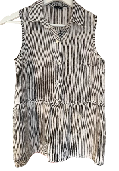 Merino Wool/Silk Blend Striped Top
