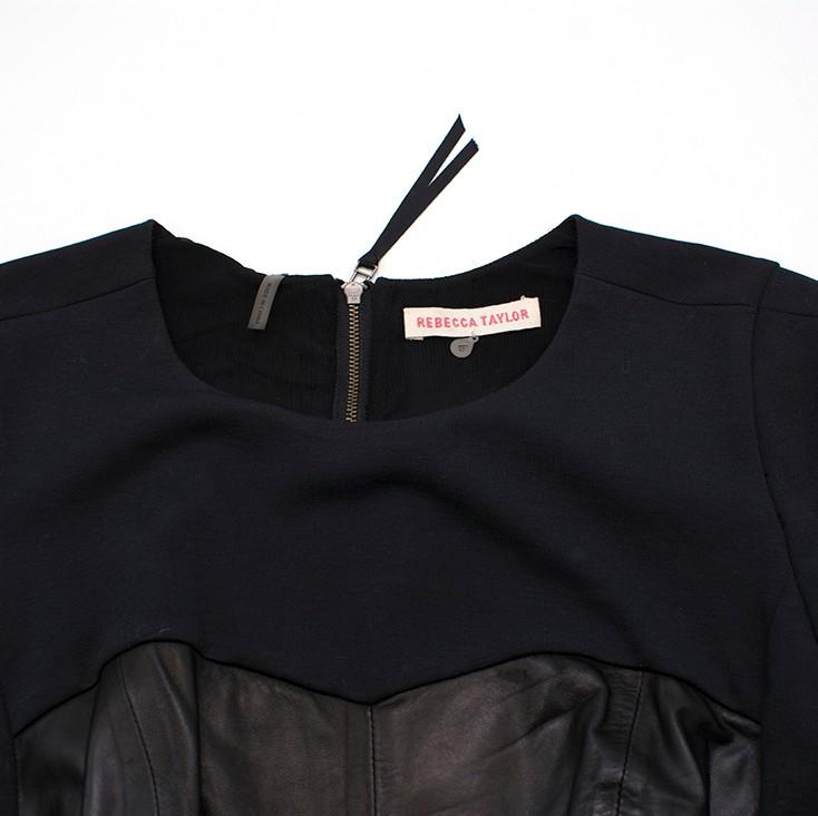 Rebecca Taylor Leather Bustier Dress