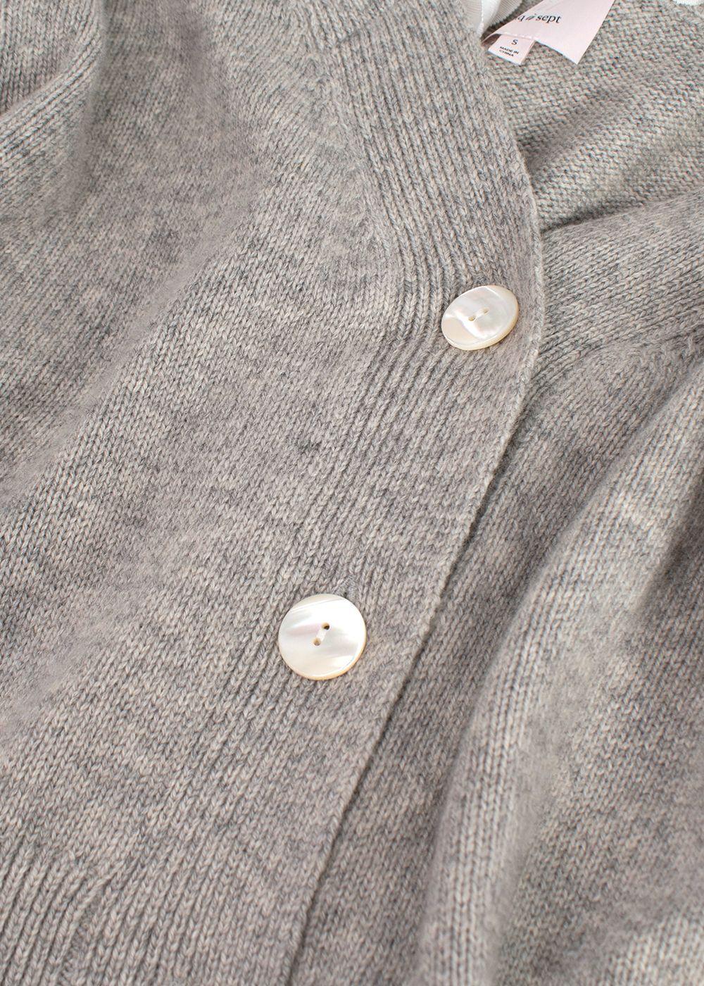Cinq A Sept Colby Grey Ribbon Cardigan