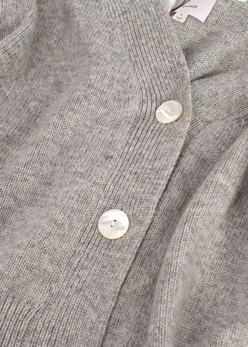 Cinq A Sept Colby Grey Ribbon Cardigan
