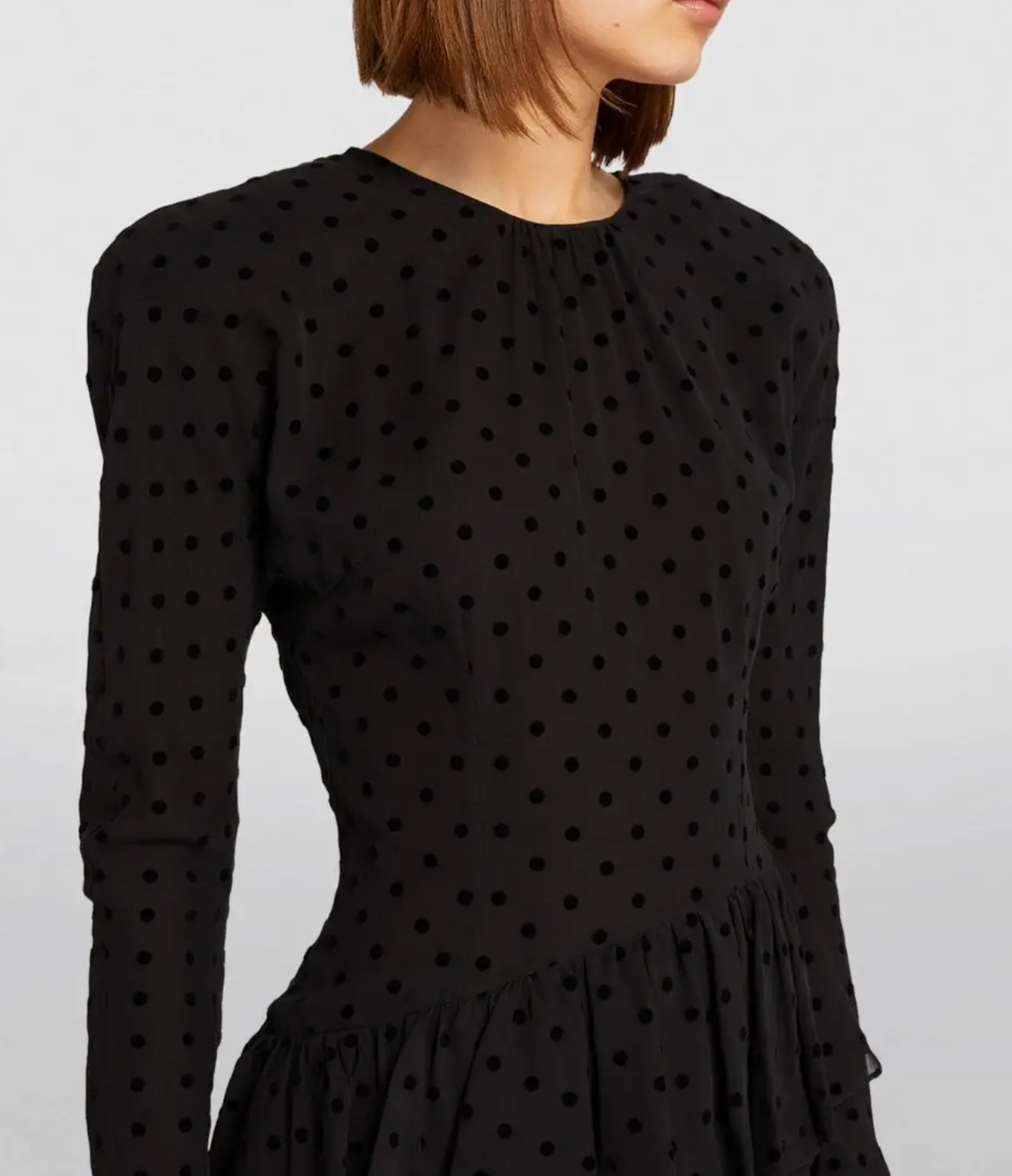 Alessandra Rich Silk Polka-Dot Mini Dress