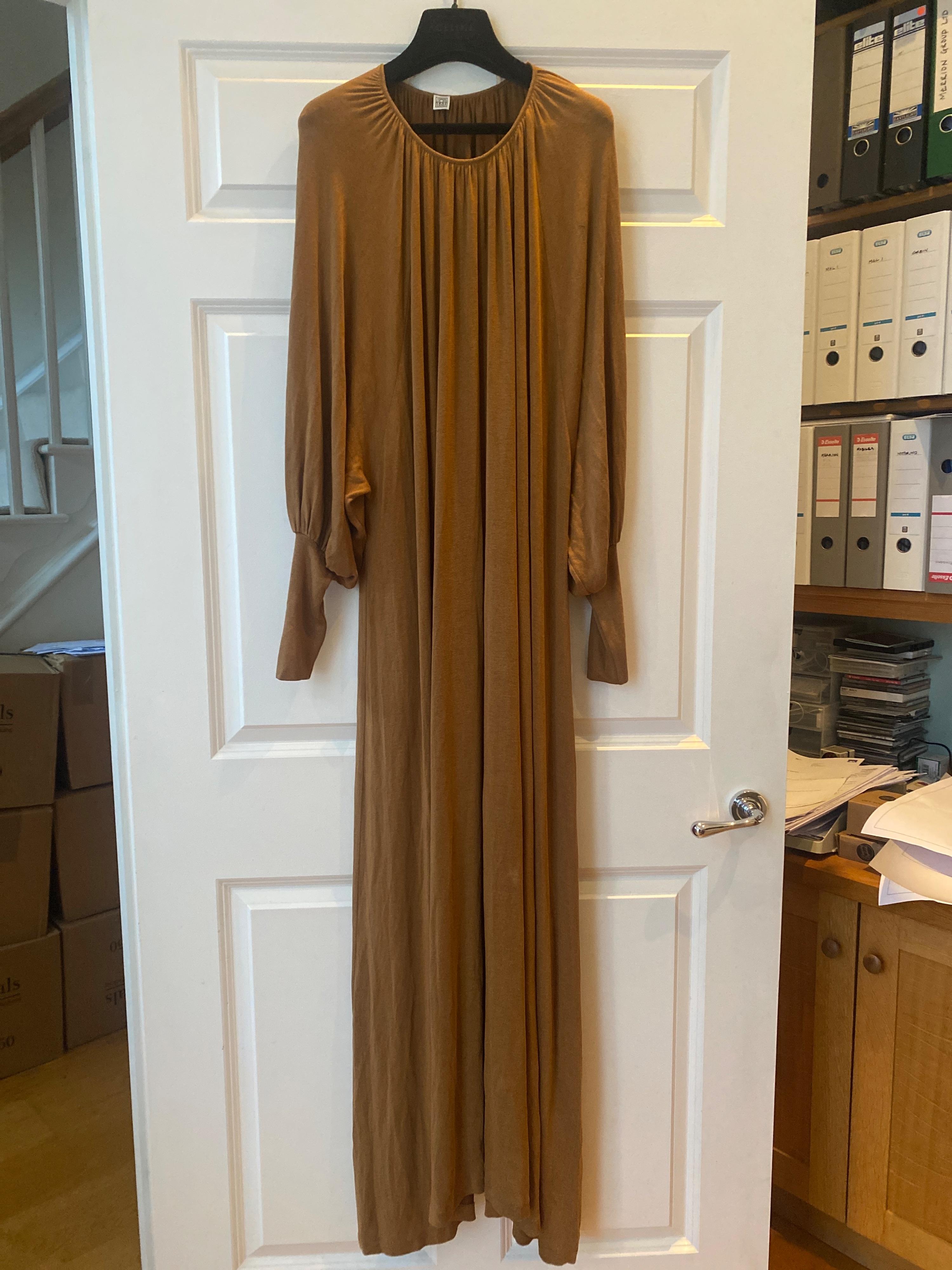 Toteme Brown Cuffed Sleeve Maxi Dress