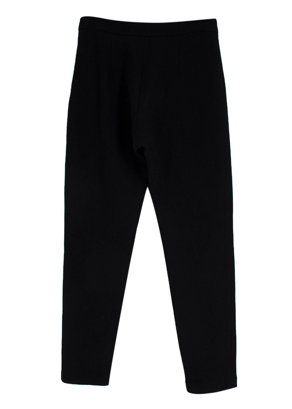 Brandon Maxwell Slim Fit Black Wool Trousers