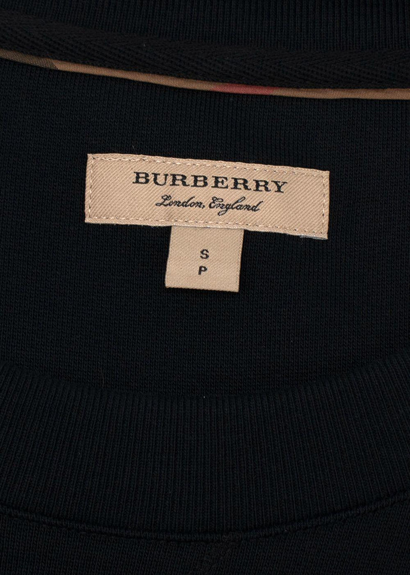 Burberry Black Ruffled Layered Sweatshirt Dress