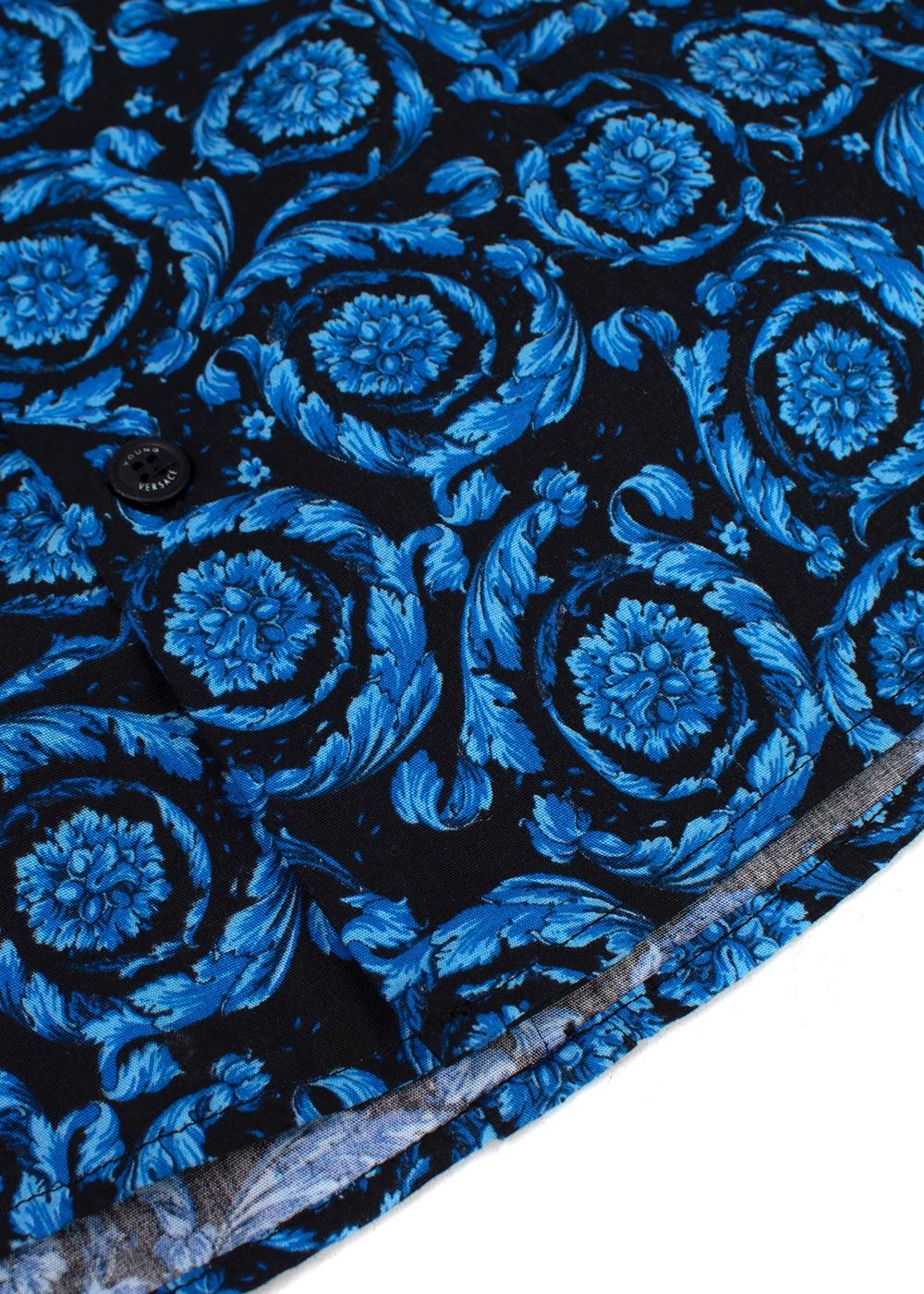 Young Versace 6Y Blue Printed shirt
