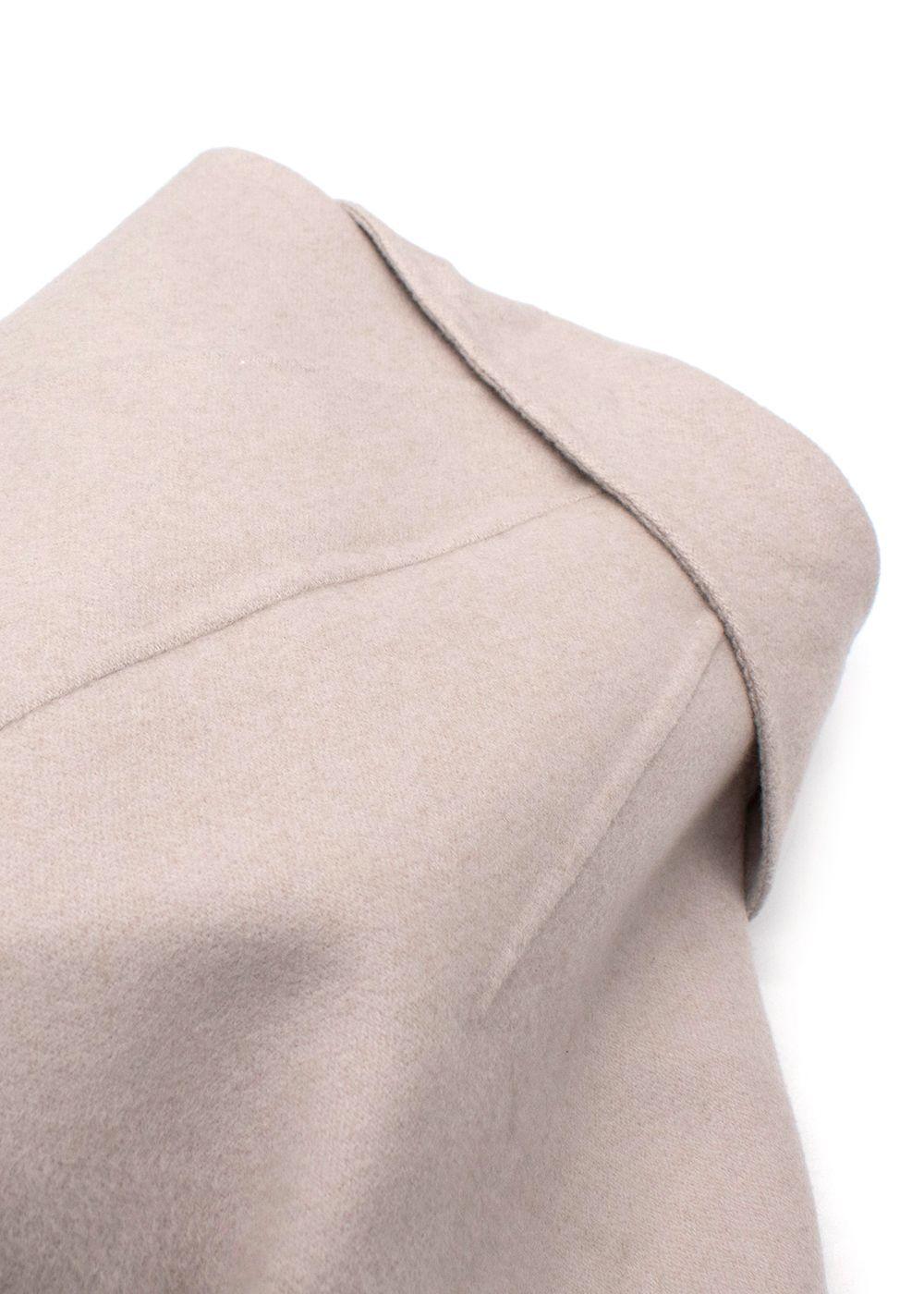 Loro Piana Grey Single Breasted Cashmere Coat