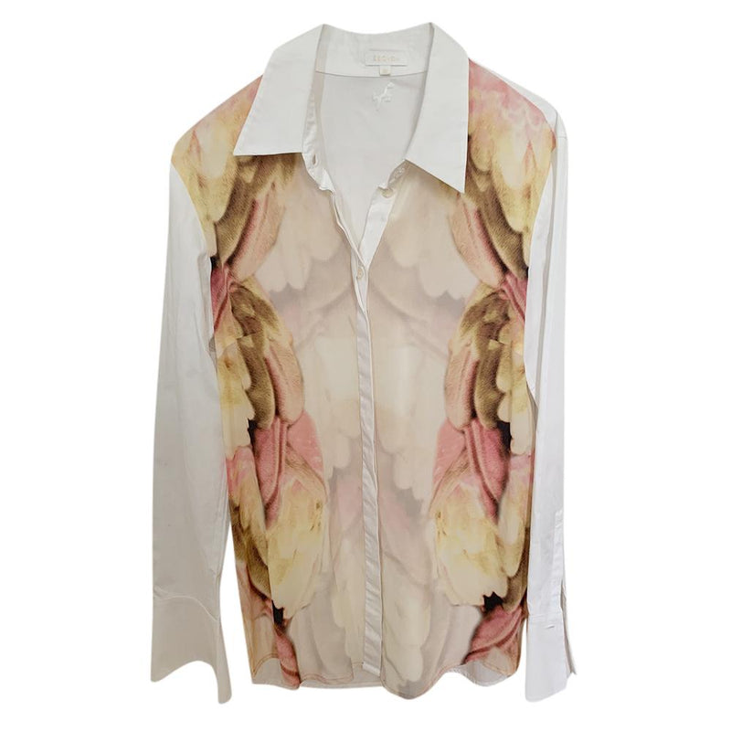 Escada Sheer printed White Shirt