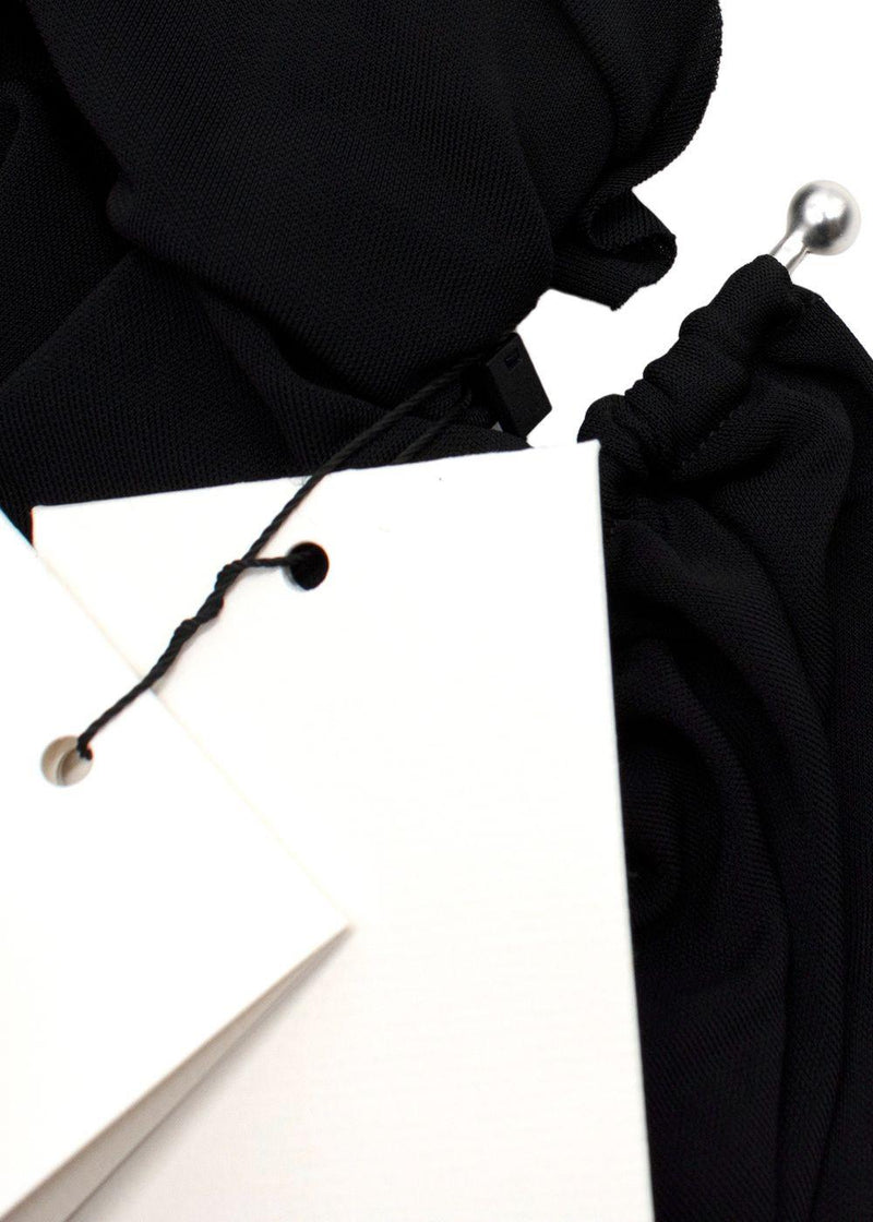 Christopher Esber Black Jersey 'Levitate' Longsleeve Halter Dress