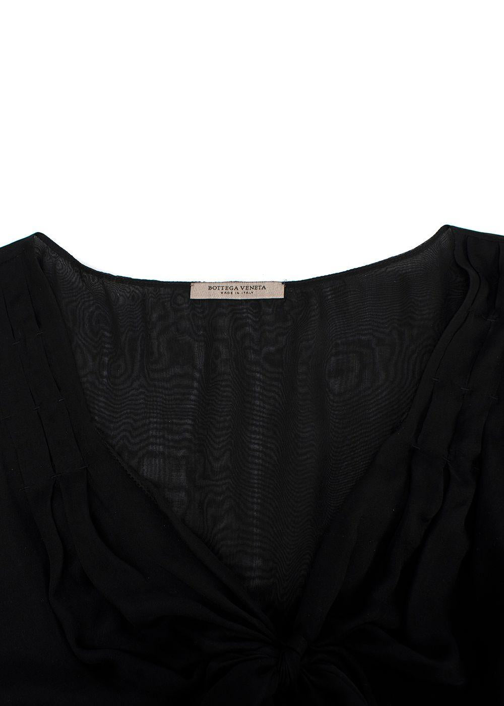 Bottega Veneta Black Silk Blouse