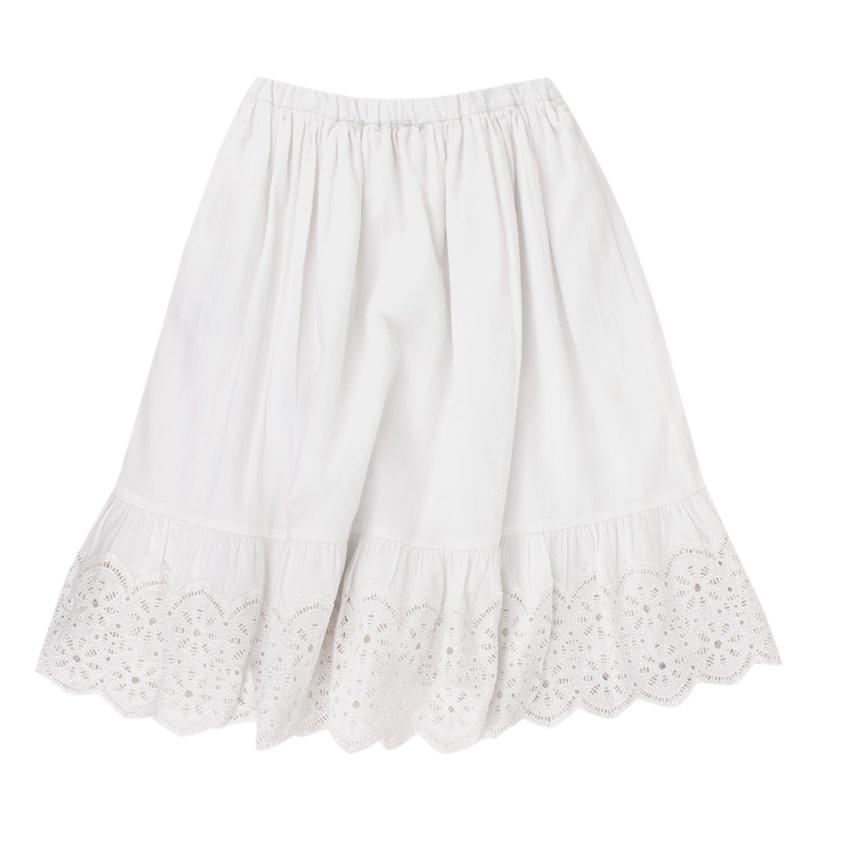 Bonpoint White Broderie Anglaise Skirt
