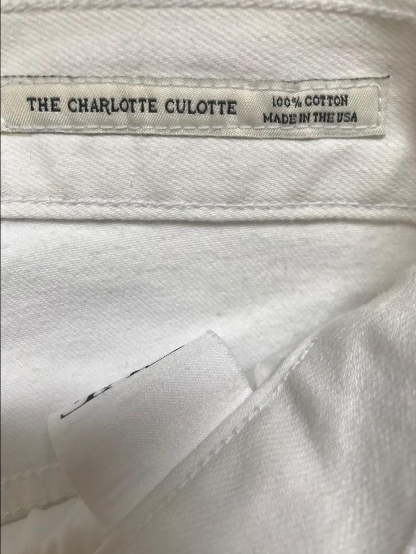 Eve Denim White Charlotte Wide Leg Culottes