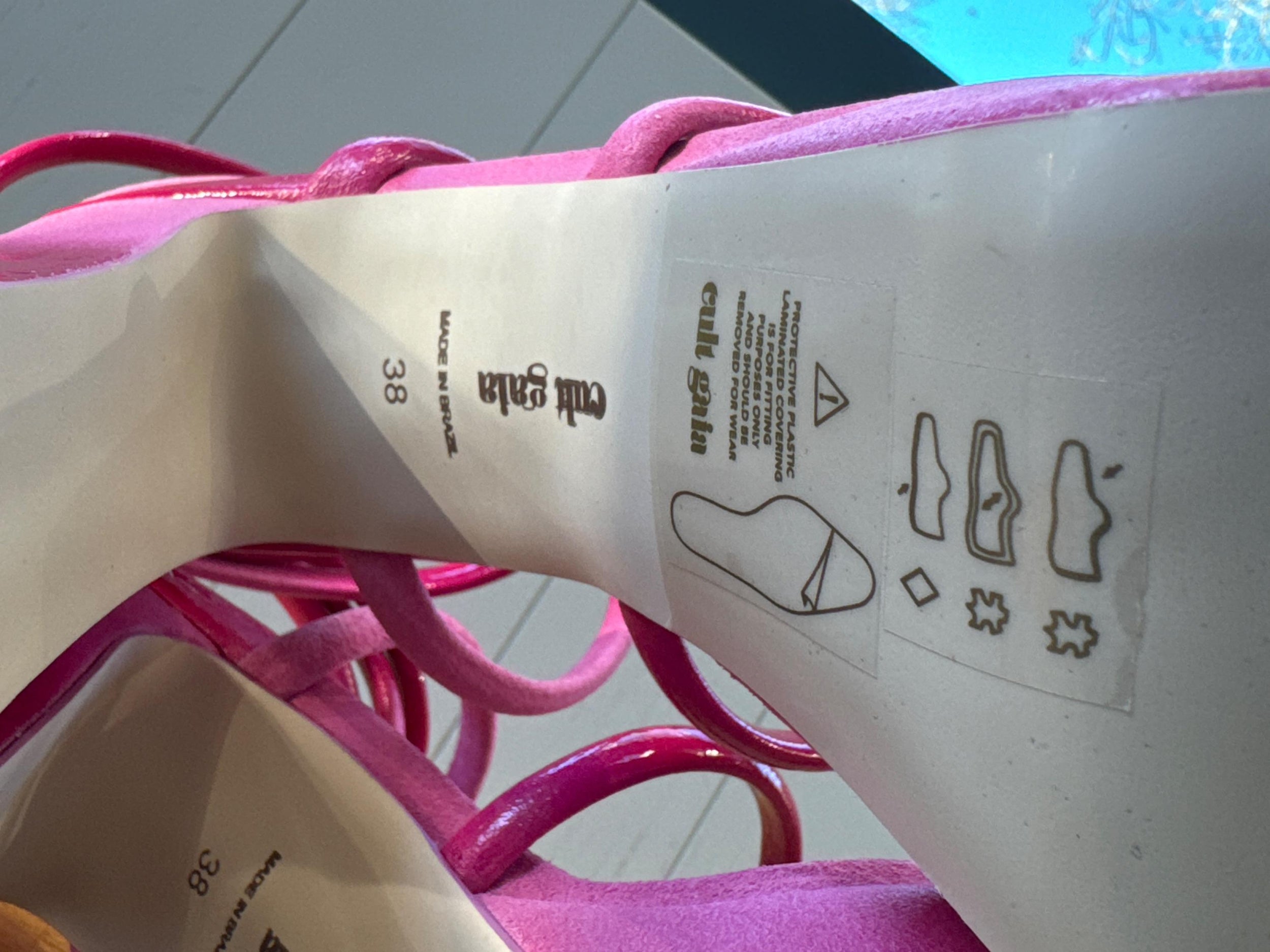 Cult Gaia Pink Aliza Platform Heels