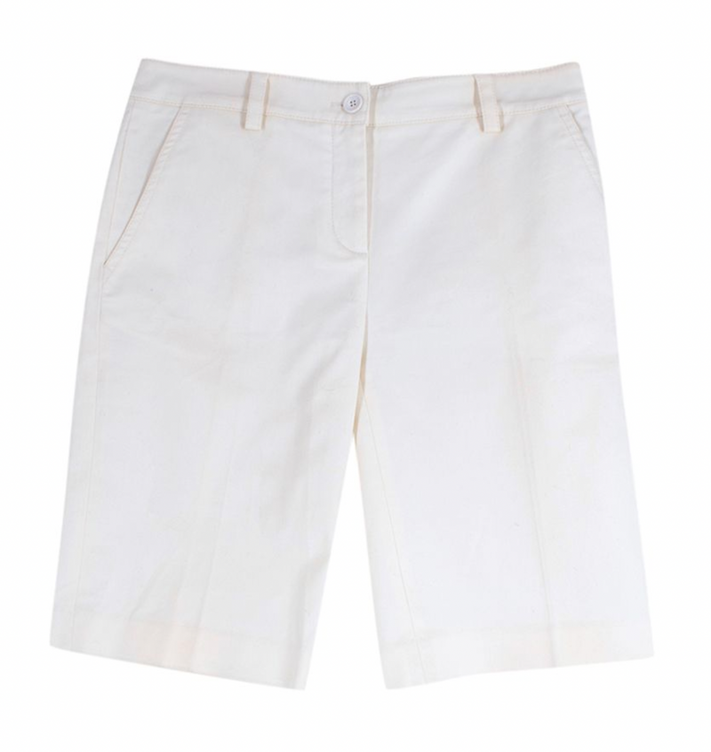 D&G White Cotton Shorts