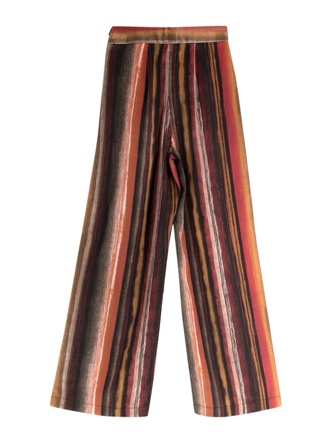 Bite Organic Silk High Low Striped Shirt and Trouser Set