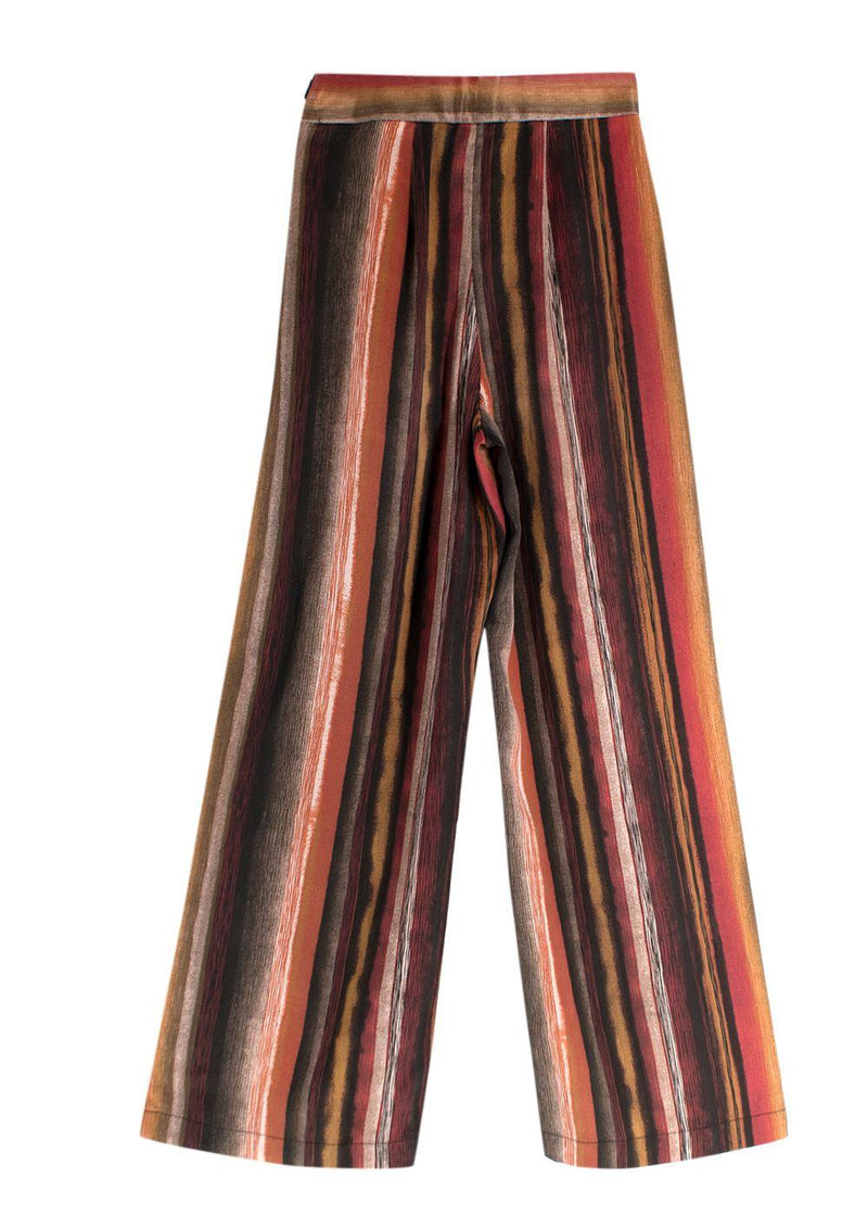 Bite Organic Silk High Low Striped Shirt and Trouser Set