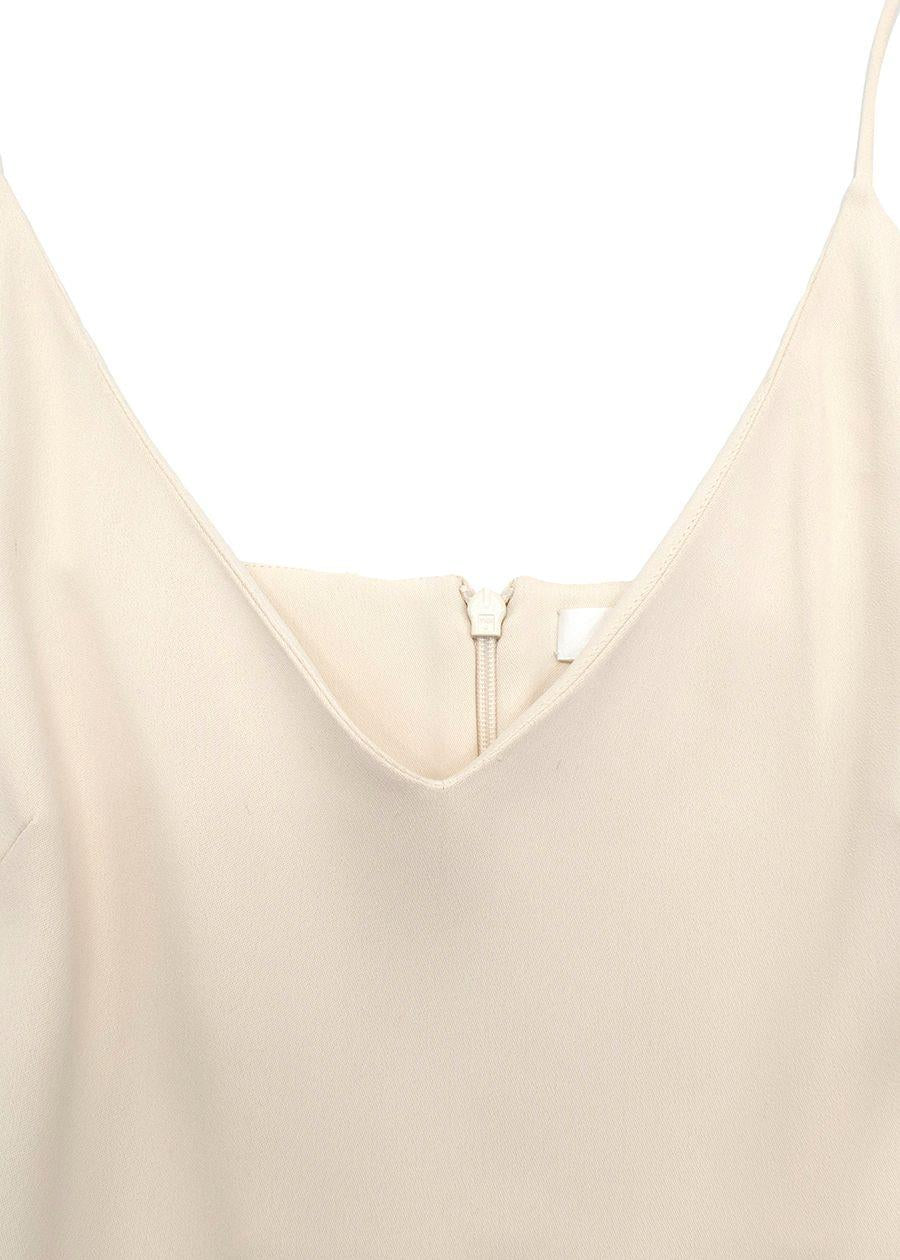 Cream Chiffon Sleeveless Dress