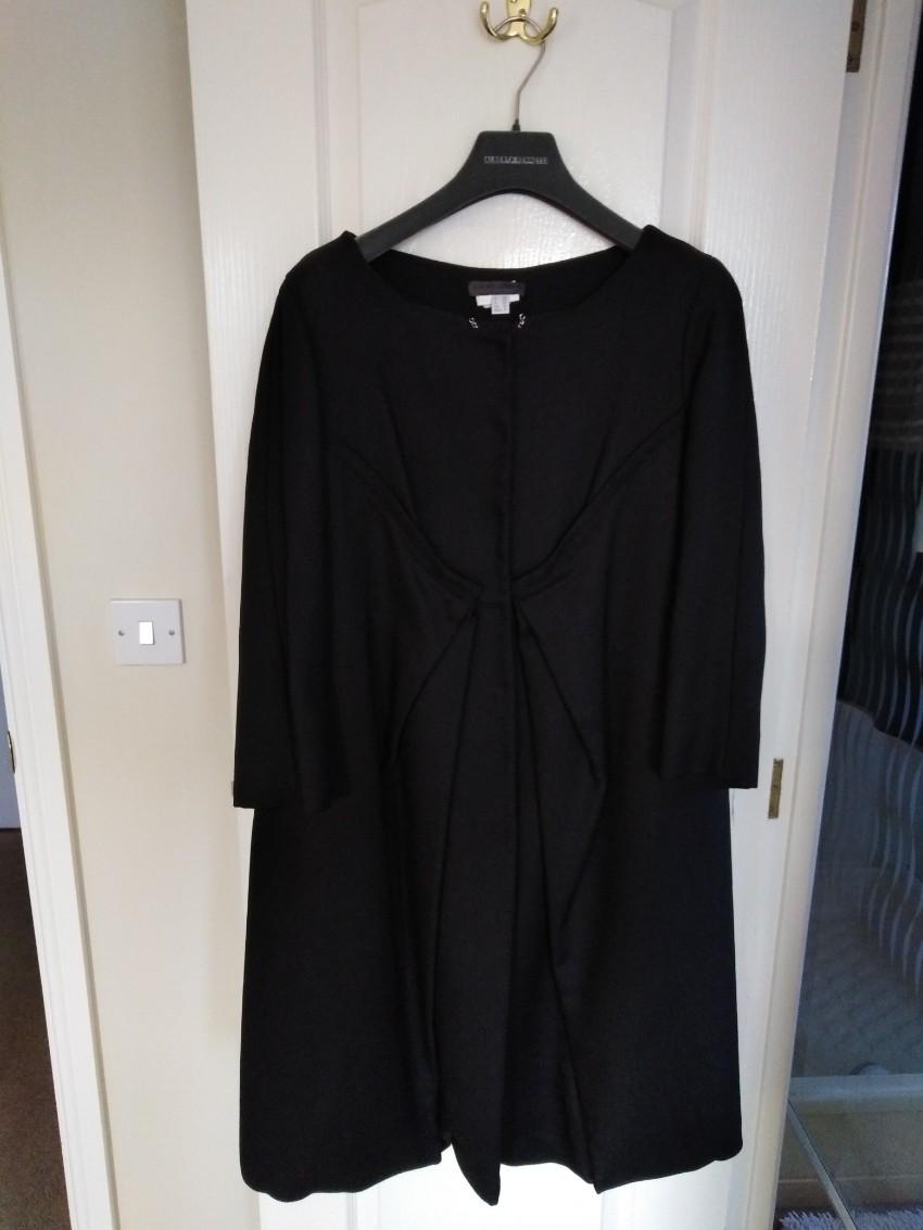 Alberta Ferretti cotton black winter coat