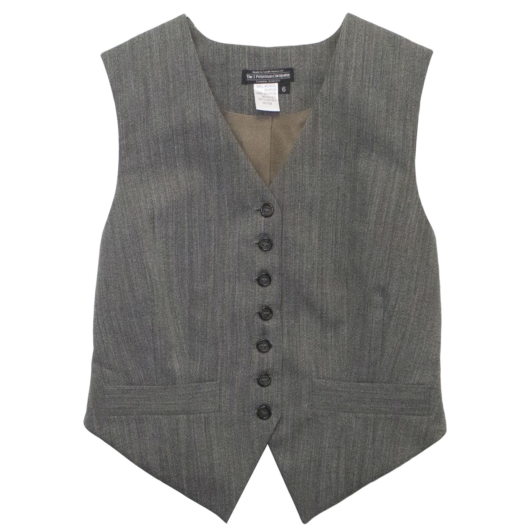 J Peterman Company Wool Blend Waistcoat