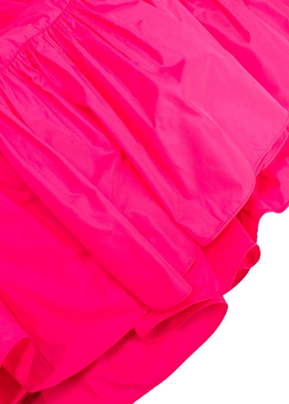 Valentino Neon Pink Satin Mini Dress