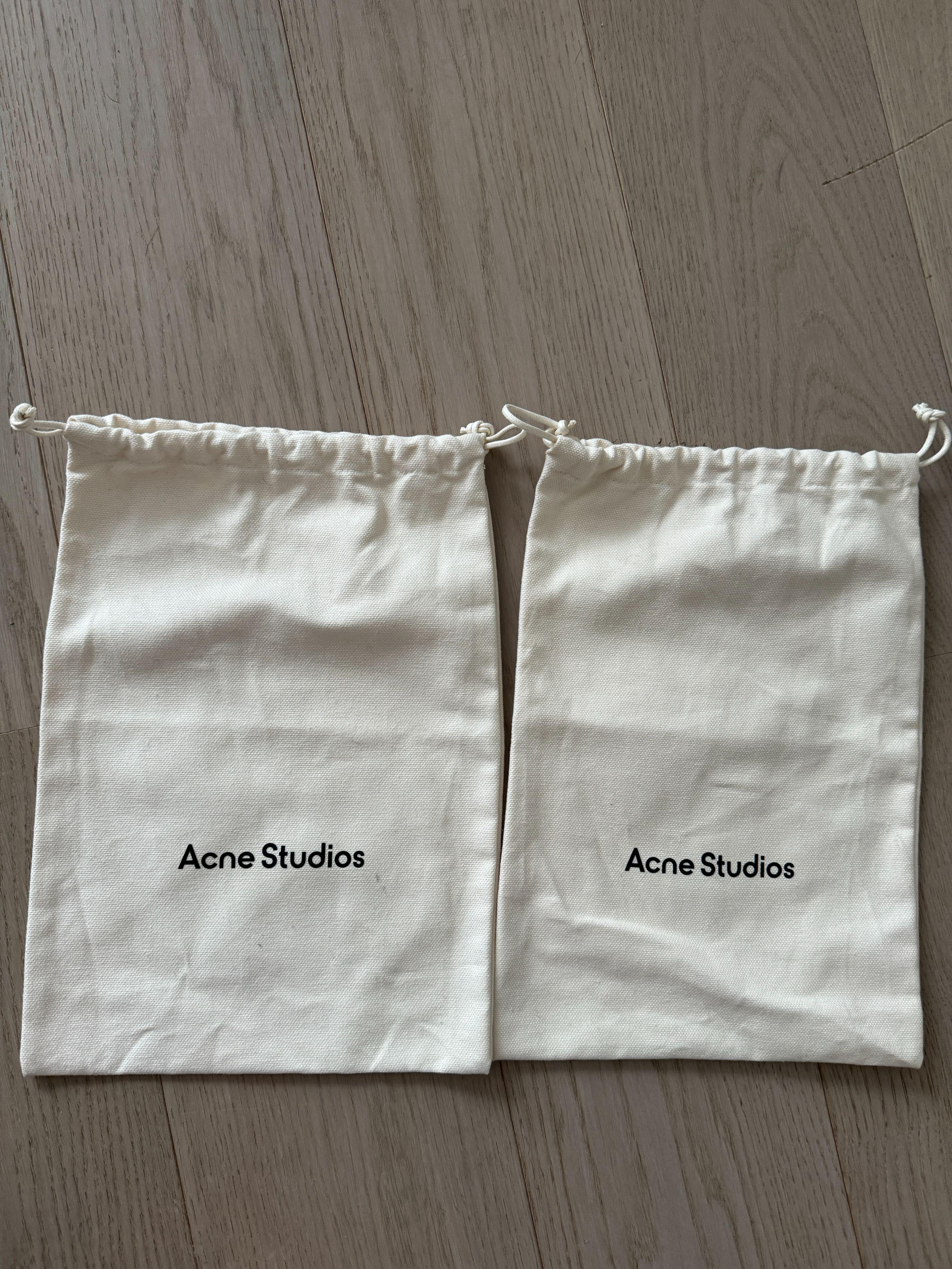 Acne Studios Cream and Lilac Low Pop Sneakers