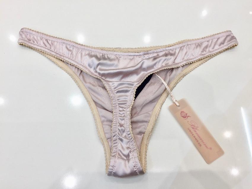 Blumarine Lilac Silk Thong