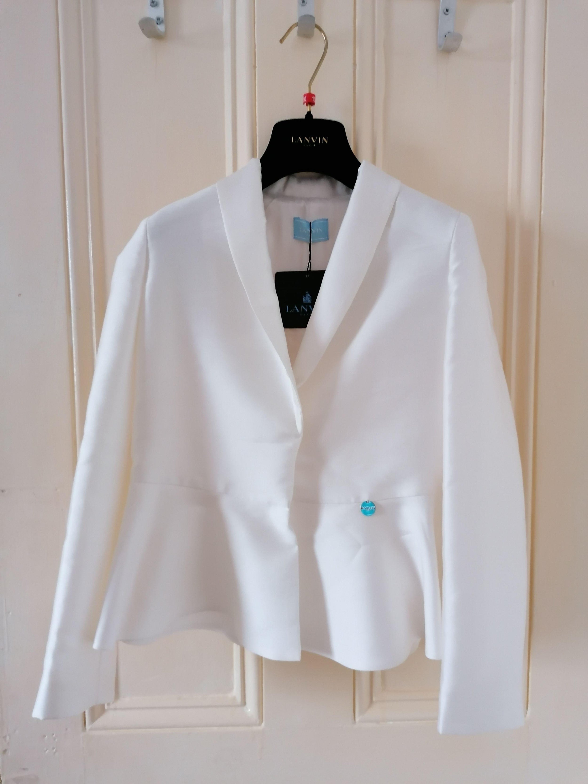 Lanvin Kids 10Y Ivory Peplum Jacket