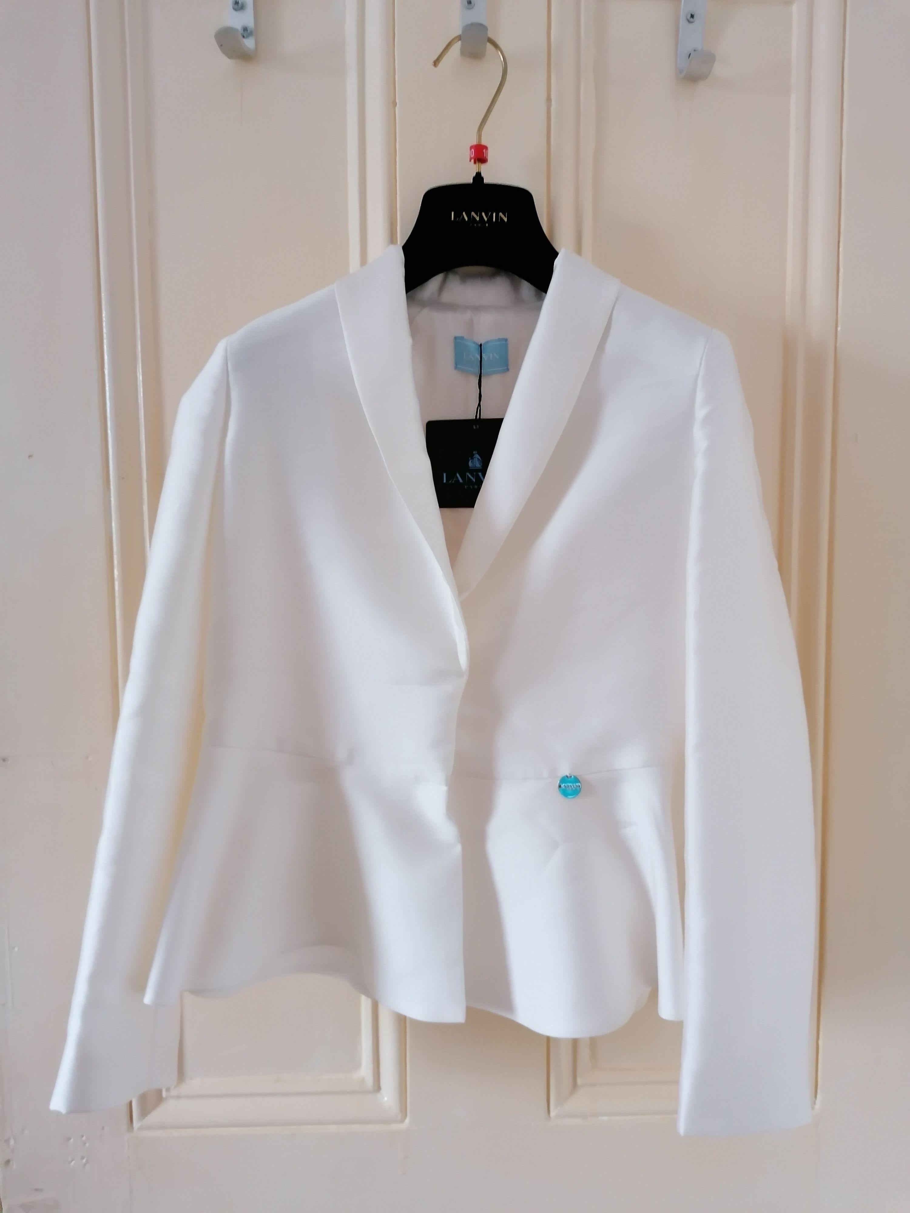 Lanvin Kids 10Y Ivory Peplum Jacket