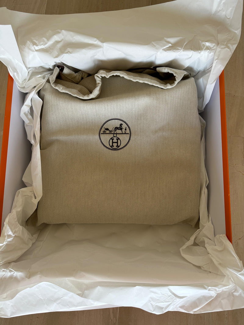 Hermes Poisson Natte Canvas Beach Tote Bag