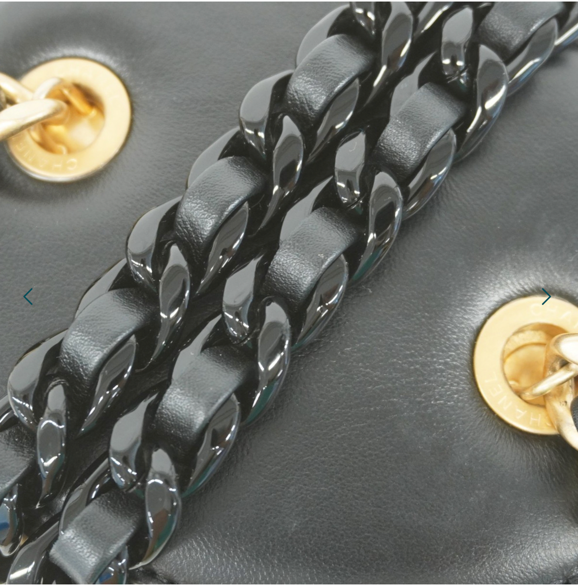 Chanel Black Lambskin Vanity Chain Shoulder Bag with Gold CC Logo detail