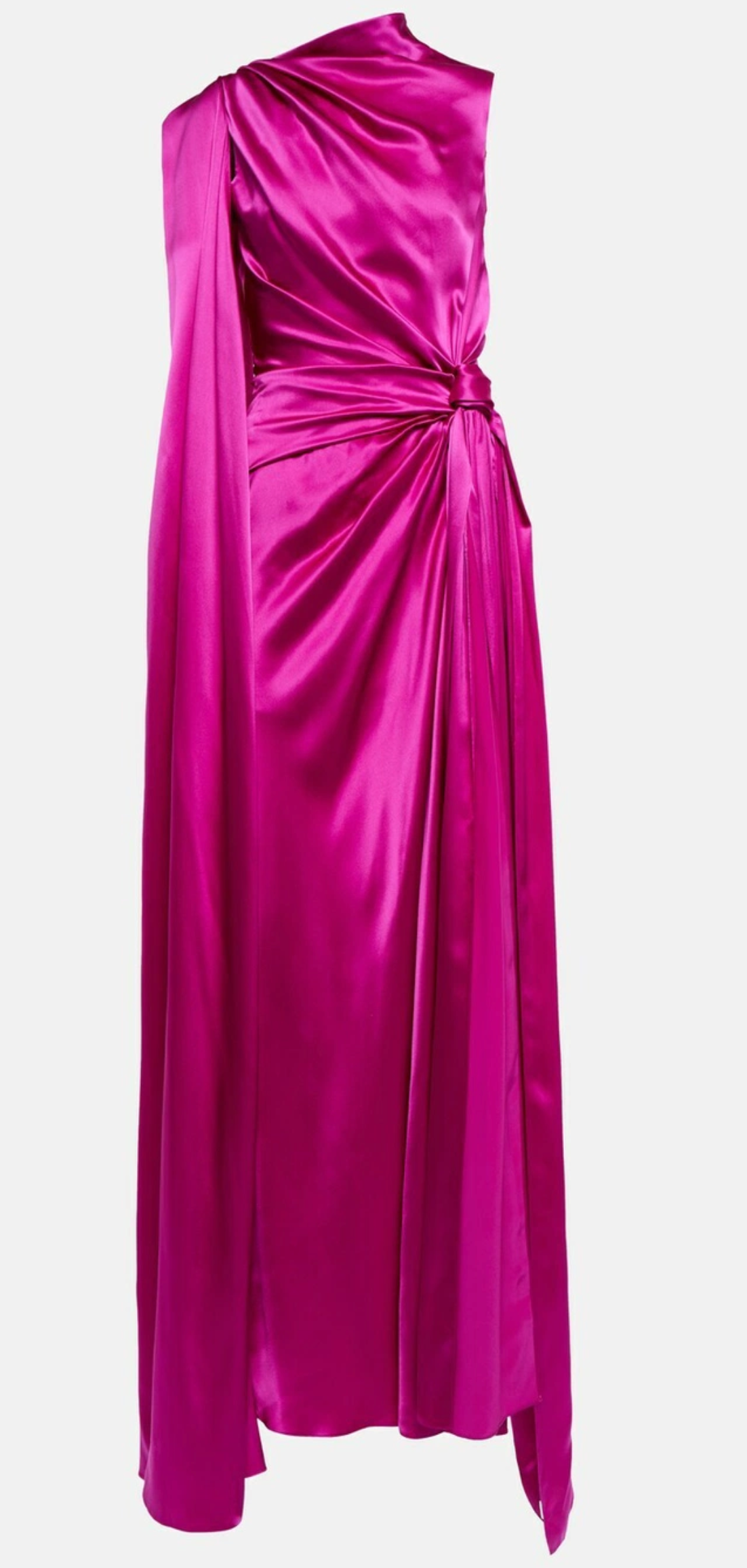 Roksanda Fushia Orien Asymmetrical Silk Draped Gown