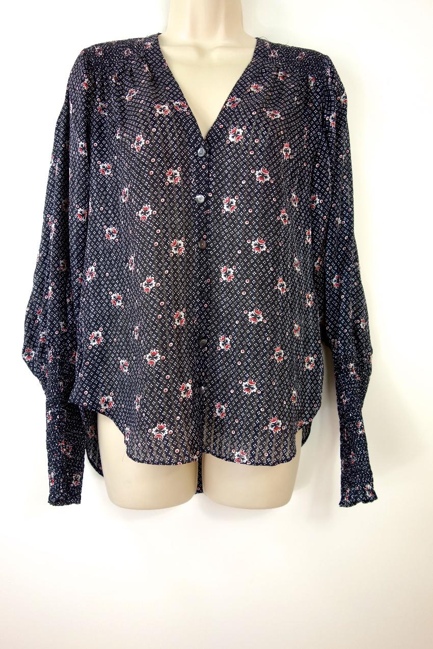 Veronica Beard Printed Silk Blouse