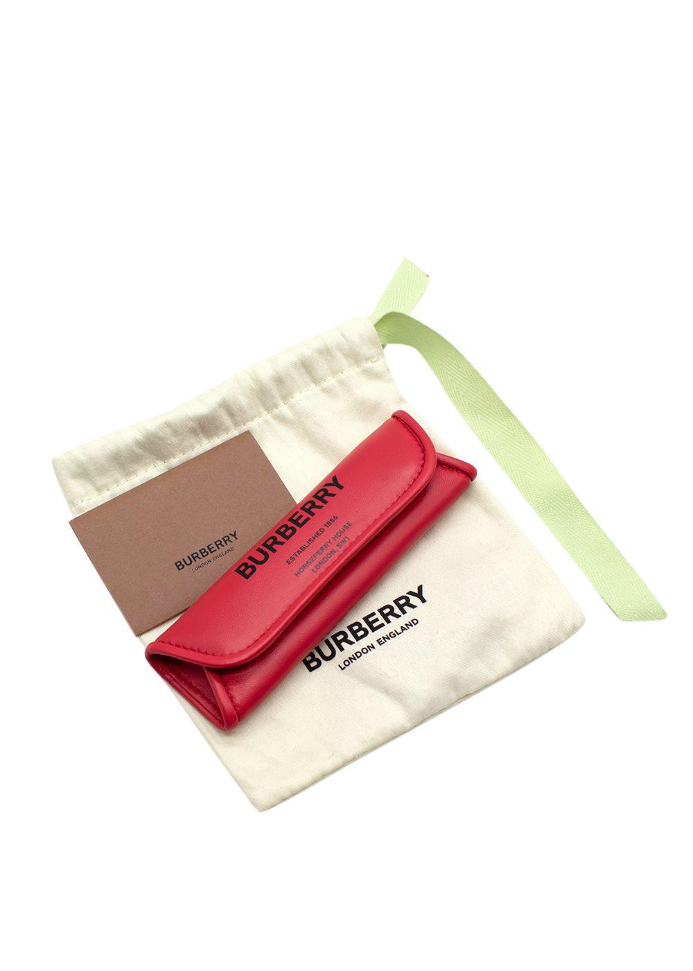 Burberry Bright Red Detachable Leather Lola Shoulder Pad