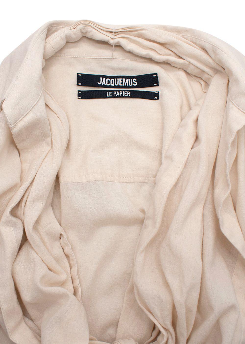 Jacquemus Neutral Le Papier Mini Dress