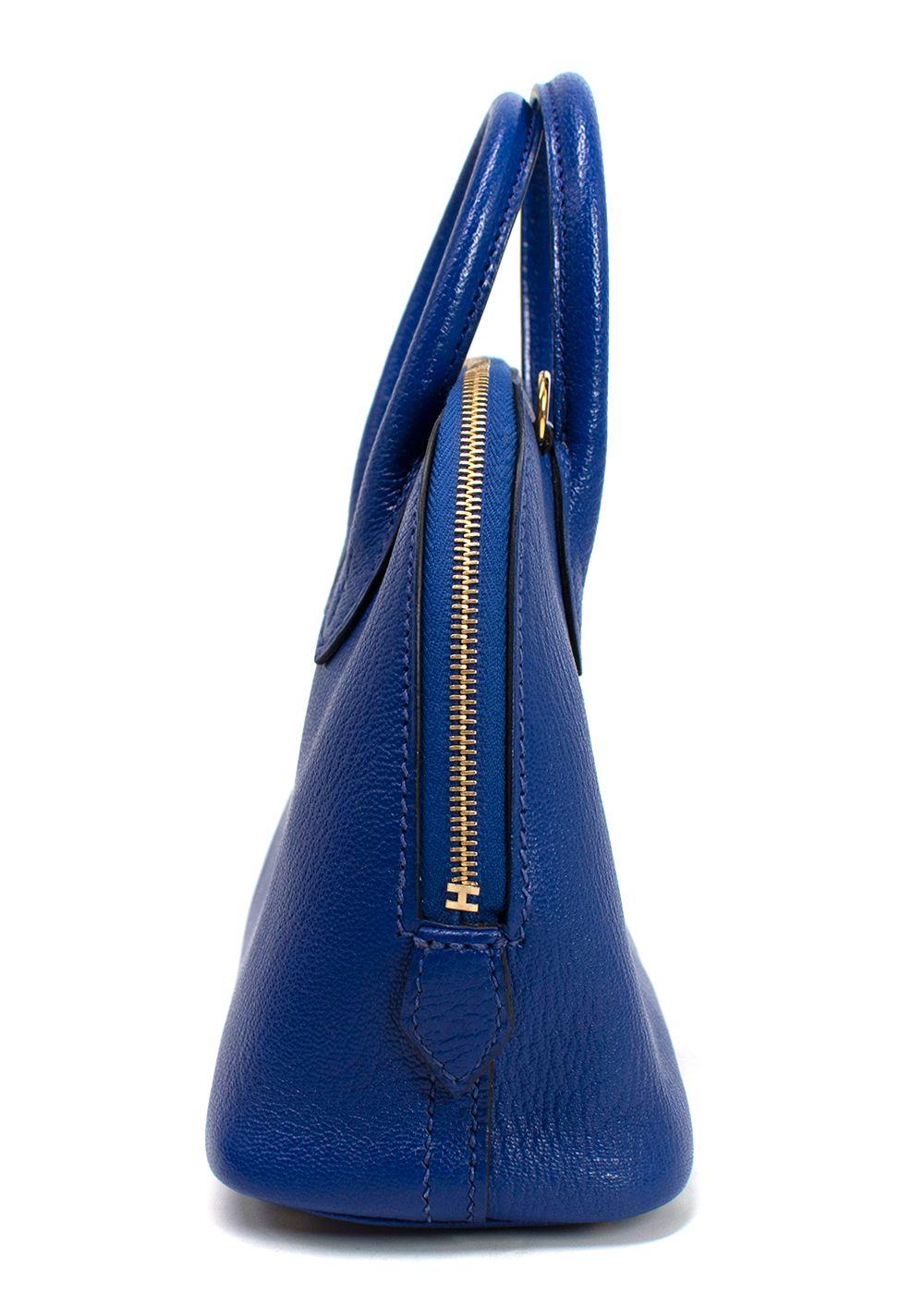 Hermès Bleu Electrique Chèvre Mini Bolide Bag GHW